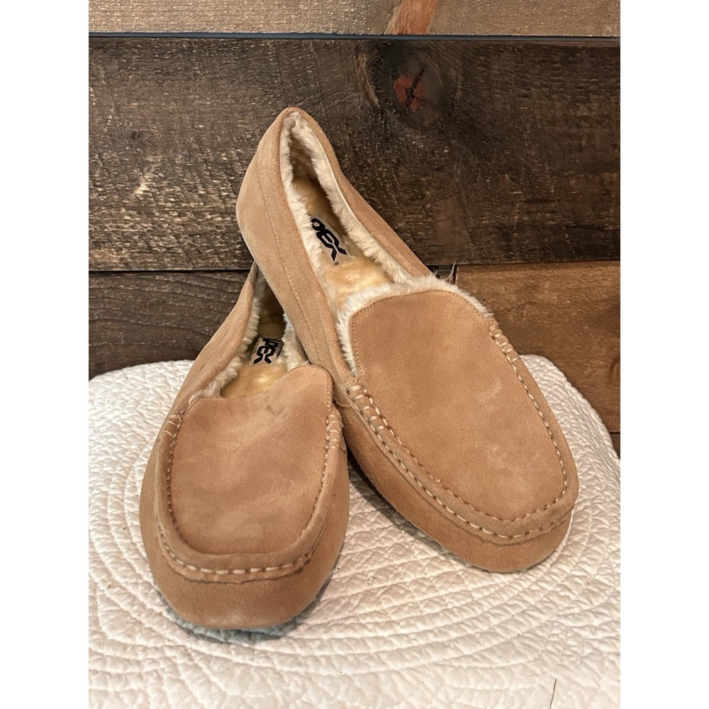 New Apex fuzzy loafers Size W9‎ M8